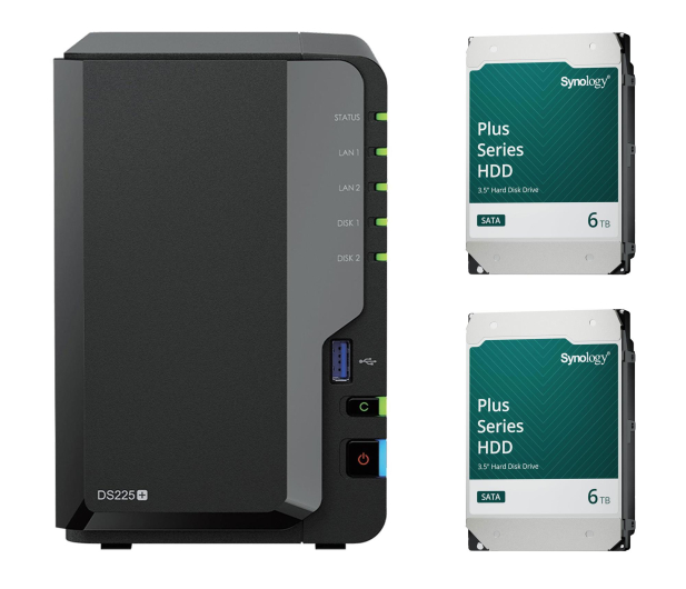 Synology DS225+ (2x 6TB HDD HAT3300-6T) - 1350846 - zdjęcie